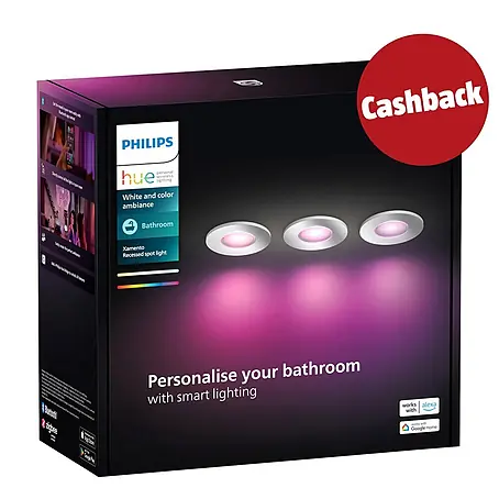 Philips Hue LED-Einbauleuchten-Set rund White and Color Ambience Xamento