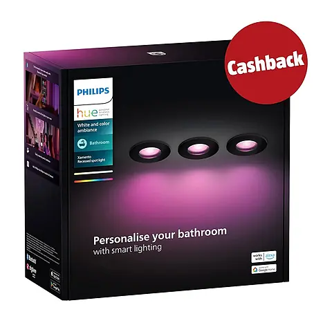Philips Hue LED-Einbauleuchten-Set rund White and Color Ambience Xamento