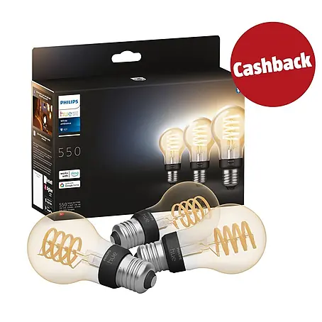 Philips Hue Smart-LED-Lampe White Ambiance Filament