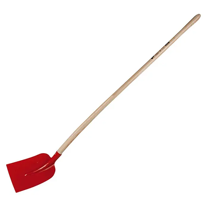 Gardol Holsteiner Schaufel - Langstiel - Roter Spaten mit langem Holzstiel, ideal für Gartenarbeiten und zum Umgraben von Beeten. Vielseitiges Werkzeug für jeden Gärtner.