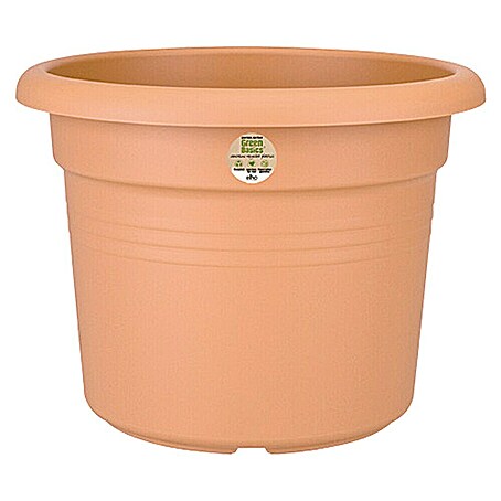 Elho Pflanztopf Green Basics Cilinder (Max. Außendurchmesser: 65 cm, Höhe: 48 cm, Kunststoff, Tonrot)