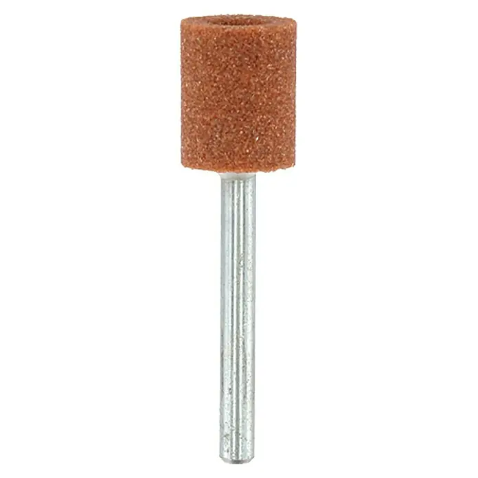 Dremel Korund-Schleifspitze Mod. 932 - Durchmesser Kopf: 9,5 mm, 3 Stk. - Schleifstift mit Zylinderkopf und Metallschaft für Bohrmaschinen oder Dremel. Zum Schleifen und Entgraten von Werkstoffen.