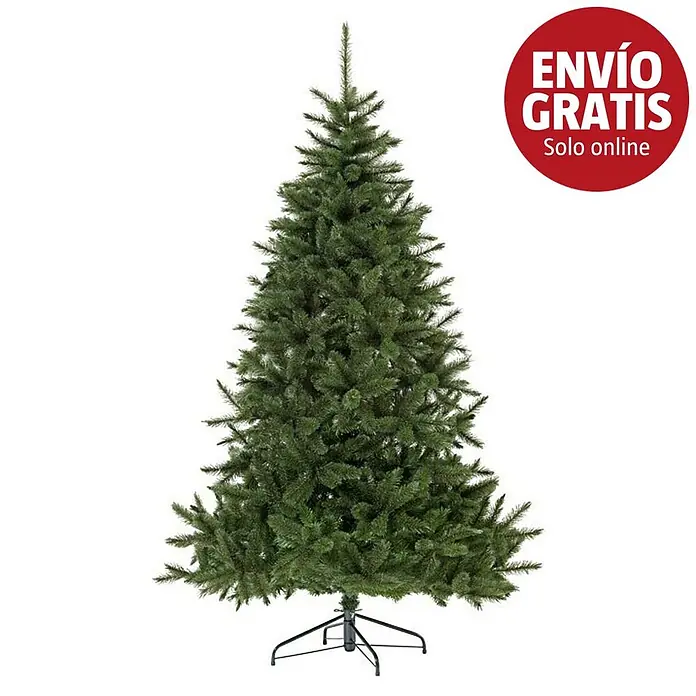 Árbol de Navidad artificial Bristlecone - Altura: 260 cm, Verde - Árbol de Navidad artificial verde con base negra.