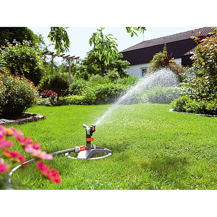 Gardena Impulsregner - 25 ° - 360 °, Metall/Kunststoff, Mit Schlitten - Der Gardena Regner sorgt für eine gleichmäßige Bewässerung des Rasens und hält ihn in optimalem Zustand.