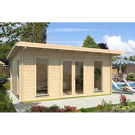 Fjordholz Gartenlounge Modell Nils 44, 20.70  m², Farblose Imprägnierung