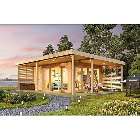 Fjordholz Gartenlounge  Kilian 70, 21.98 m²,  Carbongrau