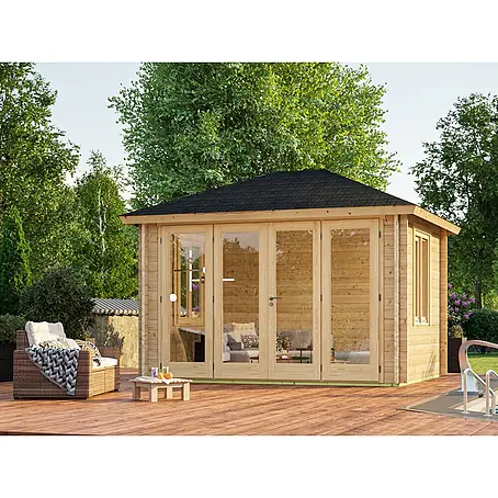 Fjordholz Gartenlounge Modell Kiano 44 F, 9.52  m², ohne Imprägnierung