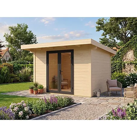 Fjordholz Gartenhaus Modell Alu Line 44-A, 10.24  m², Isolierverglasung