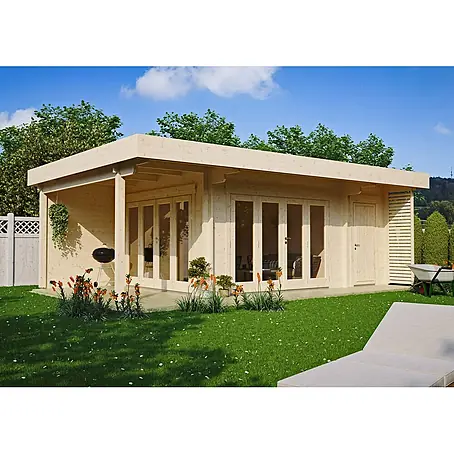 Fjordholz Gartenlounge Modell Sandra 44 C, 19.18 m², Isolierverglasung