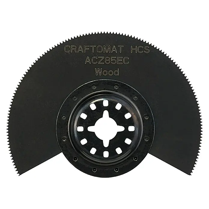 Craftomat Segmentsägeblatt ACZ 85 EC - Durchmesser: 85 mm, Holz/Kunststoff - CRAFTOMAT HCS ACZ85EC Holzsegmentsägeblatt für oszillierende Elektrowerkzeuge zum Sägen von Holz.
