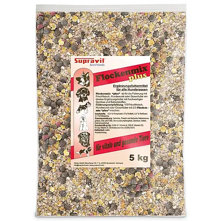 Supravit Flockenmix für Hunde 5kg - Flockenmischung  Ergänzung für Hunde
