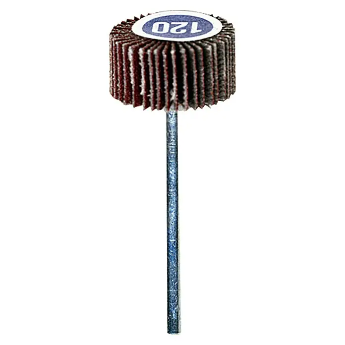 Proxxon Fächerschleifer No 28984 - 20 mm, Körnung: 120 - Schleifmop mit Schaft, Körnung 120, zum Schleifen und Polieren von Werkstücken mit einer Bohrmaschine oder einem Akkubohrer.