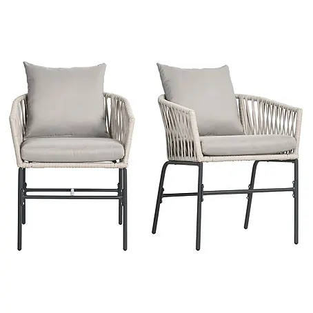 Furnicato Loungesessel-Set 2-teilig, Boho-Look, Beige