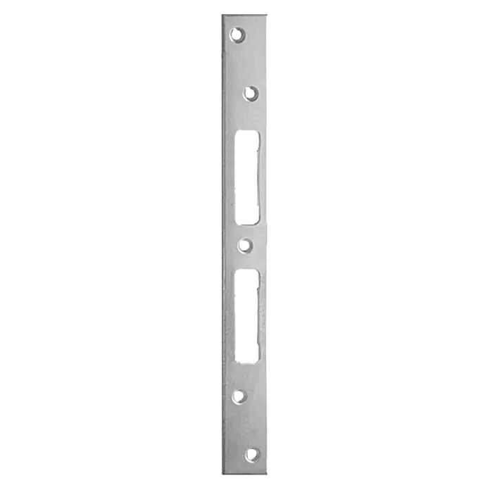 Stabilit Lappenblech - 300 x 30 mm, Universell einsetzbar - Türschloss-Schließblech aus Metall mit Aussparungen für Türriegel und Schraubenlöchern.