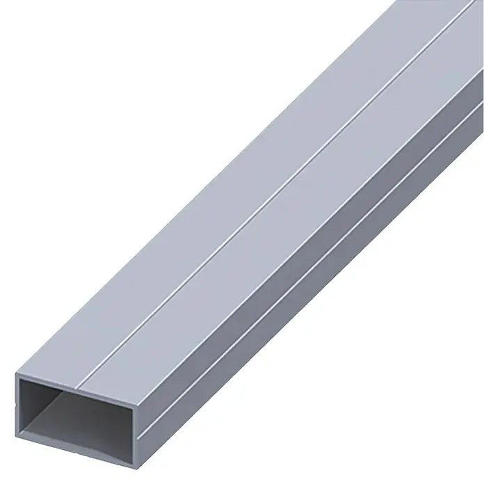 Kantoflex Vierkantrohr - 1.000 x 35,5 x 19,5 mm, Stärke: 1,5 mm, Aluminium, Silber - Silbernes Rechteckrohr, ideal für Konstruktionen und Rahmen, präsentiert seine robuste Bauweise und klare Linien.