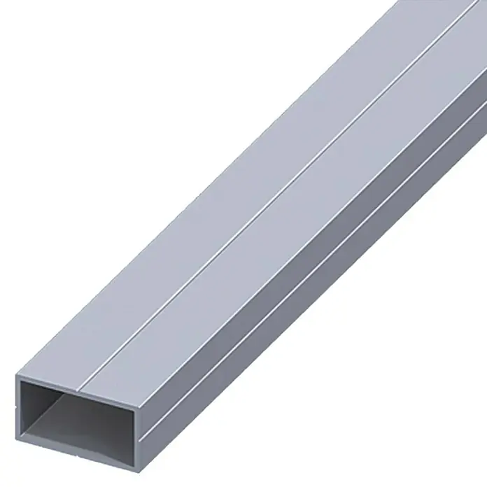 Kantoflex Rechteckrohr1.000 x 43,5 x 23,5 mm, Stärke: 1,5 mm, Aluminium, Unbehandelt - Silbernes Rechteckrohr, ideal für Konstruktionen und Rahmen, präsentiert seine robuste Bauweise und klare Linien.