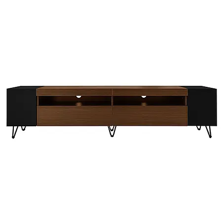 SONNENH Kommode 180 x 36 x 43 cm, Schwarz/Holzoptik