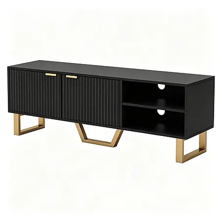 SONNENH TV-Lowboard 140 x 39 x 47 cm, Schwarz