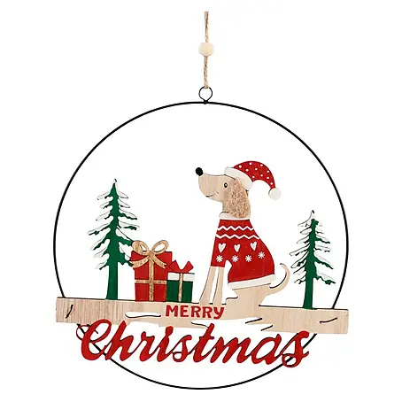 Dekoring Merry Christmas & Hund