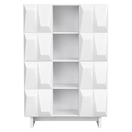 SONNENH Schuhschrank 90,5 x 34 x 135,5 cm, 12 Fächer, Weiß