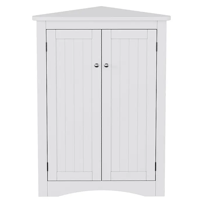 SONNENH Eckschrank 61,5 x 34,5 x 80 cm, Weiß - 