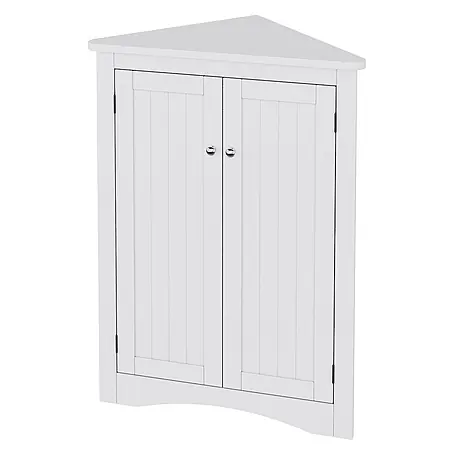 SONNENH Eckschrank 61,5 x 34,5 x 80 cm, Weiß