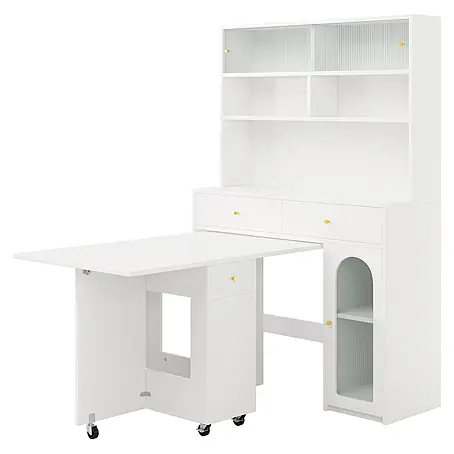 SONNENH Mehrzweckschrank 120 x 45 x 180 cm, Weiß