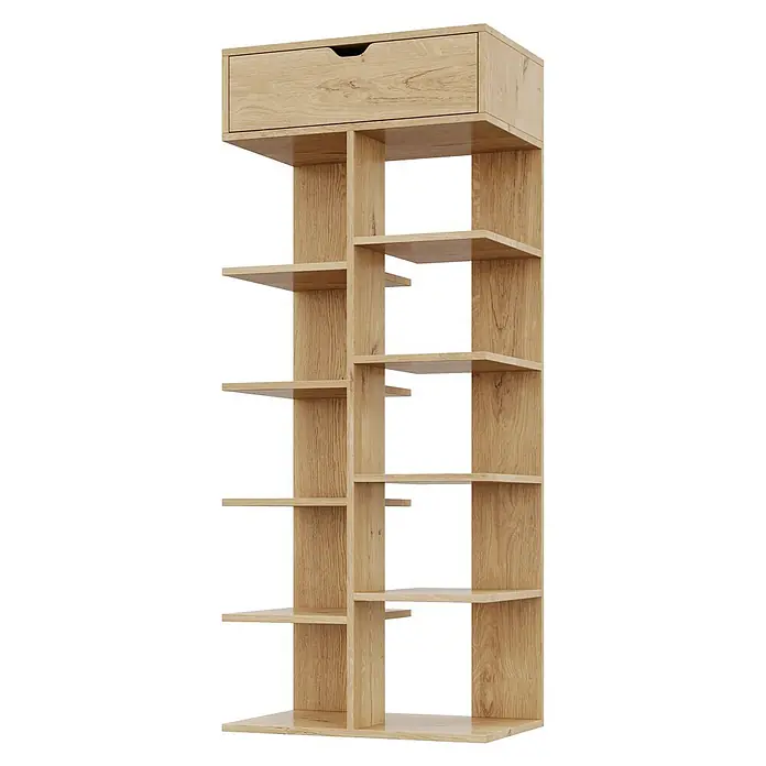 SONNENH Schuhregal 55 x 33 x 133 cm, 10 Fächer, Natur online kaufen bei BAUHAUS