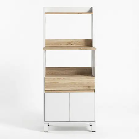 SONNENH Mikrowellenschrank 60 x 40 x 131 cm, Weiß
