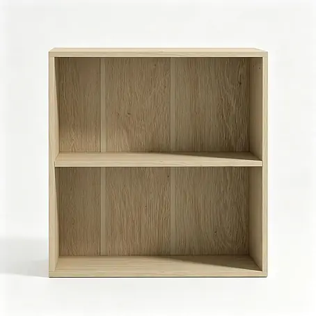 SONNENH Bücherregal 60 x 24 x 63 cm, 2 Fächer, Natur