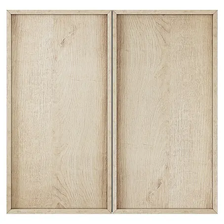 SONNENH Hängeschrank 60 x 21,6 x 58 cm, 2 Fächer, Eichenoptik