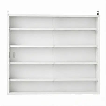 SONNENH Hängeschrank 80 x 9,5 x 60 cm, 5 Fächer, Weiß