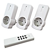 Voltomat Set de enchufes inalámbricos 3+1 (Blanco, Alcance: 25 m, Potencia de conexión máx.: 1.000 W)