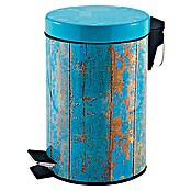 Venus Afvalbak met pedaal Scheepsplanken (3 l, Munt, Rond, Roestvrij staal)