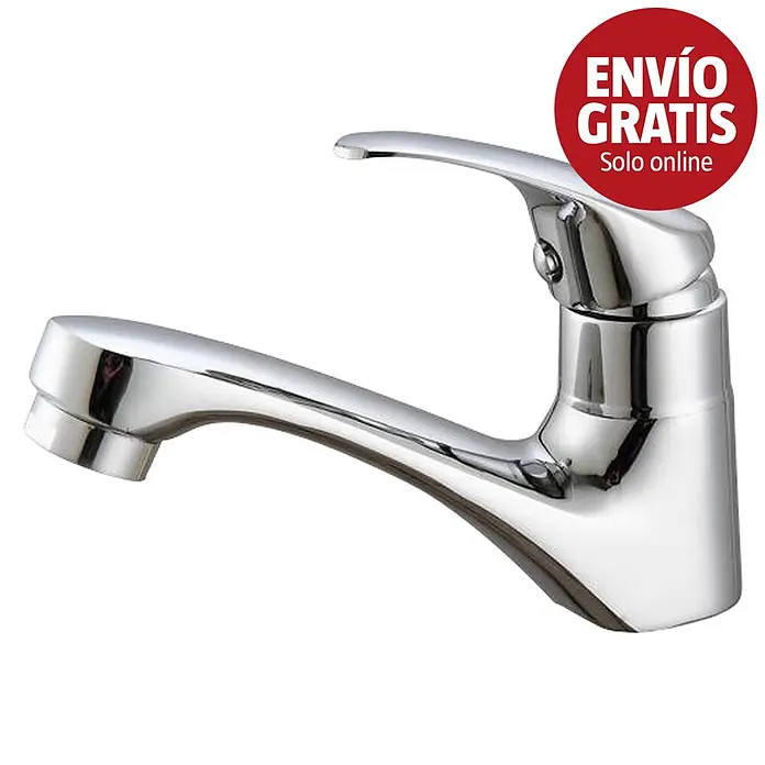 Universal de Grifería Grifo de lavabo 1 agua - Grifo monomando, Cromo, Brillante - Grifo monomando de cromo brillante.