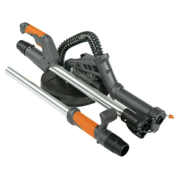 Toolson Wand- & Deckenschleifer DWS 225 BT - 710 W, Durchmesser Schleifteller: 210 mm - Eine Trockenbauschleifmaschine mit Teleskopstiel und Absaugschlauch, ideal für das Schleifen von Wänden und Decken.