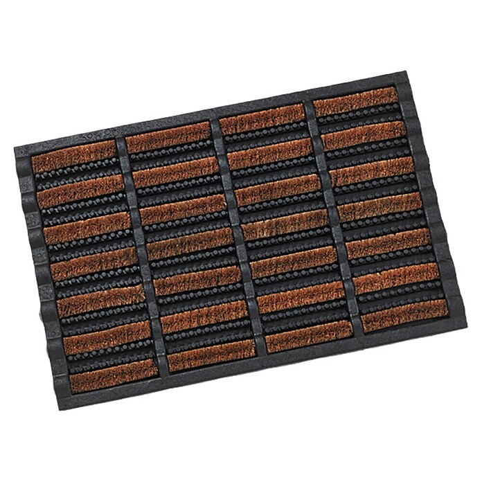 Deurmat Mudbuster (Materiaalmix, Zwart/Naturel, 60 x 40 cm, 70% Kokosnoot, 30% Rubber)