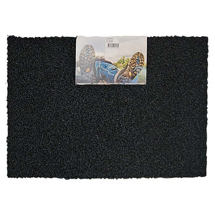 Deurmat Dimensie (Uni, Antraciet, 60 x 40 cm, 100 % polyethyleen)