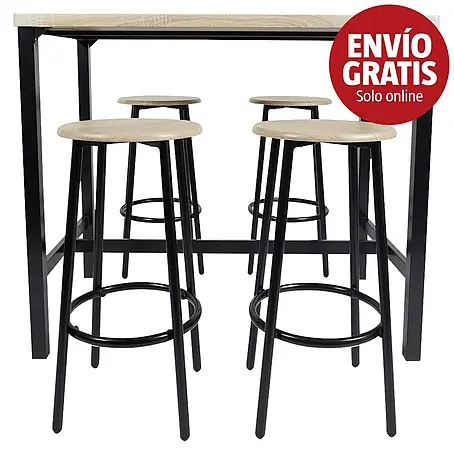 Home Deco Factory  Mesa alta con taburetes Loka