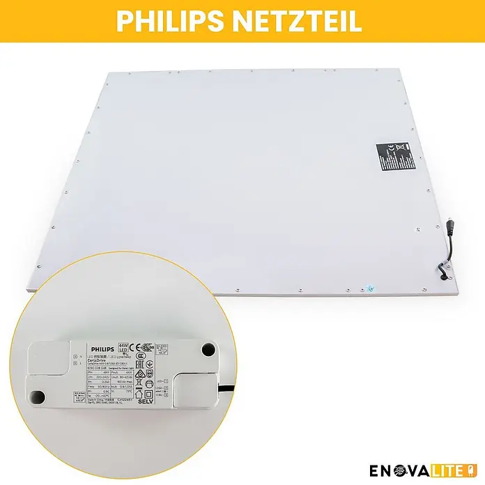 ENOVALITE LED Panel 36 W 4000 K neutralweiß -  - Weißes LED-Panel mit angeschlossenem Philips Netzteil.