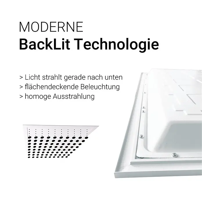 ENOVALITE LED Panel 30 W 4000 K neutralweiß -  - Modernes weißes BackLit LED-Panel für homogene, flächendeckende Beleuchtung mit direkter Lichtemission.