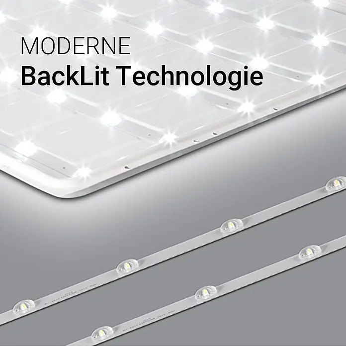 ENOVALITE LED Panel 30 W 4000 K neutralweiß -  - Komponenten moderner LED-Hintergrundbeleuchtung, mit hellen LED-Streifen und einer diffusen Platte.