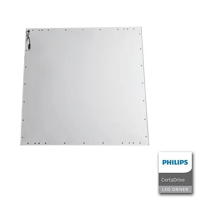 ENOVALITE LED Panel 36 W 4000 K neutralweiß -  - Quadratische silberne LED-Platte mit Philips CertaDrive LED Driver Logo.