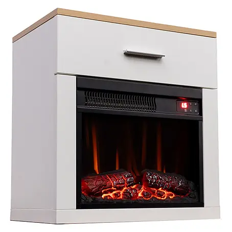 HOMAVO 14'' 1000W Elektrokamin mit Nachttisch