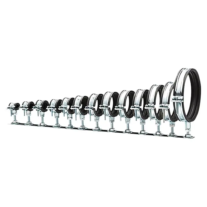 Admiral Click-Rohrschellen-Set - Durchmesser: 62 mm - 65 mm, 2 Stk. - Diagonale Ansicht