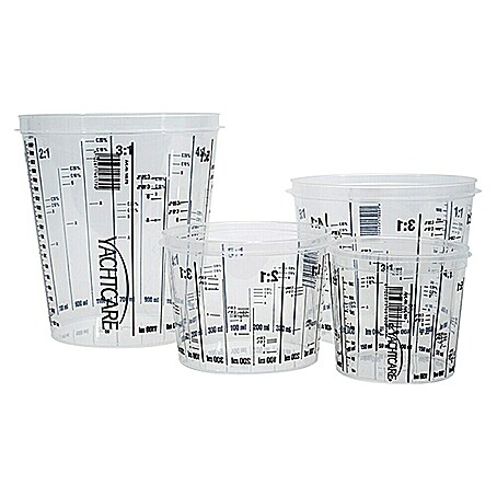 Yachtcare Leer-Mischeimer (750 ml, Kunststoff, Transparent)