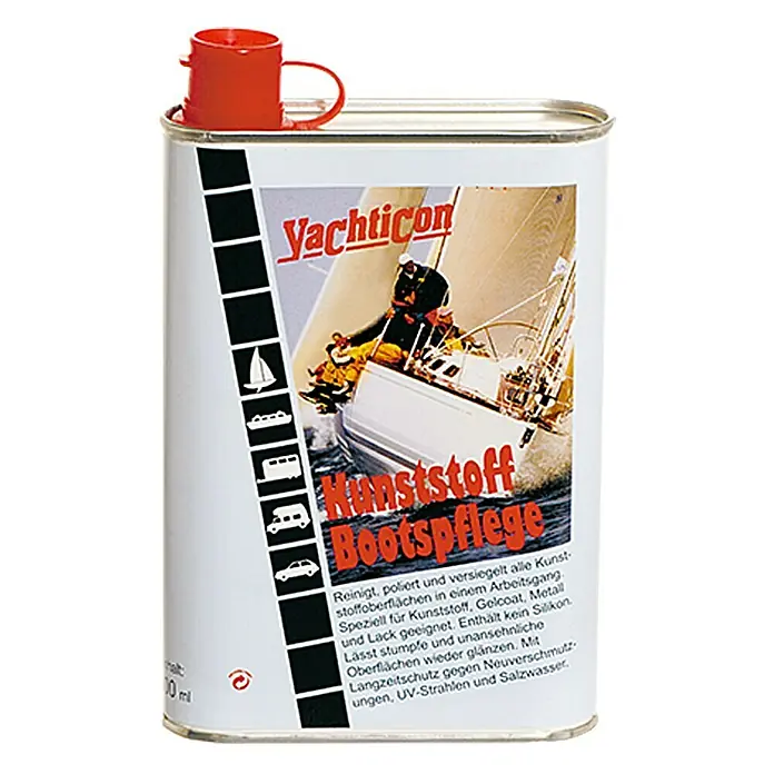 Yachticon Kunststoff-Bootspflege - Flüssig, Hochglänzend, 500 ml - Kunststoff-Bootspflege von Yachticon: Reinigt, poliert und versiegelt Kunststoffoberflächen, ideal für Boote. Schützt vor UV-Strahlen und Salzwasser.