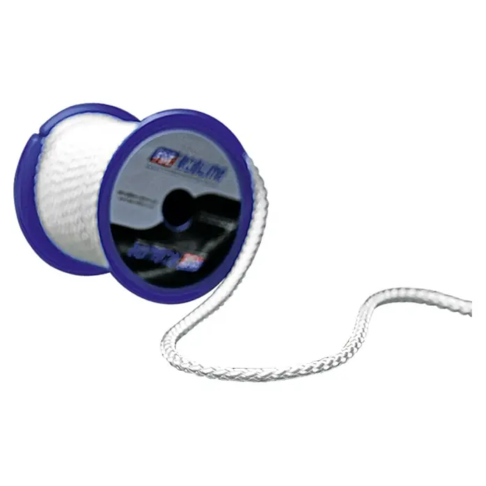 Robline Cuerda multiusos - Ø x L: 2 mm x 40 m, Otros, Blanco - Cuerda blanca enrollada en carrete azul. Ideal para aplicaciones versátiles, esta cuerda ofrece rendimiento y durabilidad confiables.
