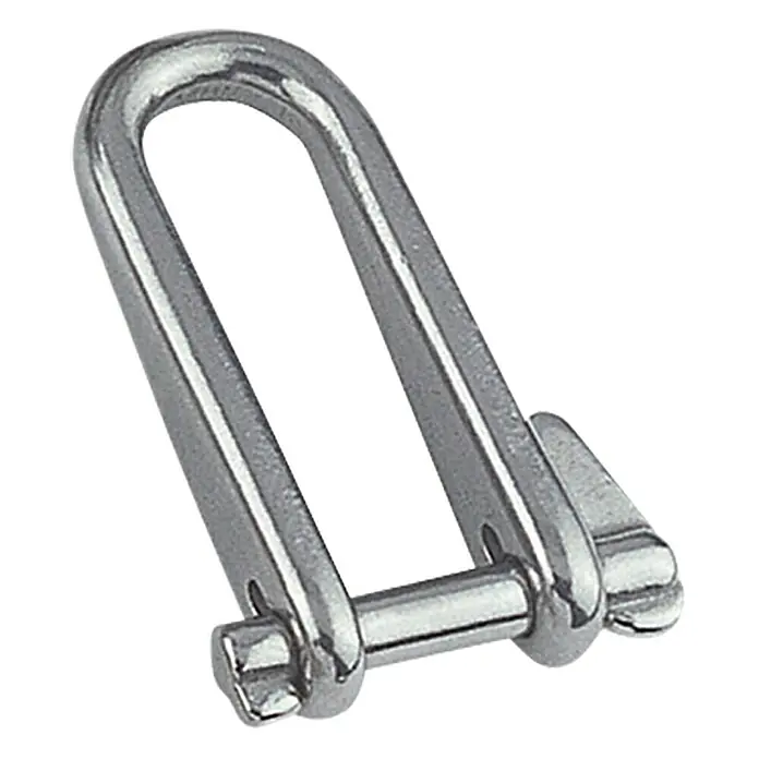 Schlüsselschäkel - Durchmesser Bolzen: 5 mm, Edelstahl, A4 - Ein Schäkel aus rostfreiem Stahl, ideal für maritime Anwendungen und sichere Verbindungen. Er ist robust, langlebig und zuverlässig.