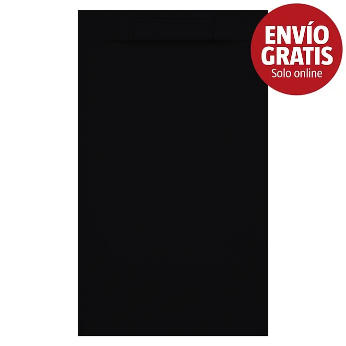 Duplach Plato de ducha Zeus - L x An: 160 x 70 cm, Material compuesto, Negro - Plato de ducha rectangular negro con desagüe lineal en la parte superior.